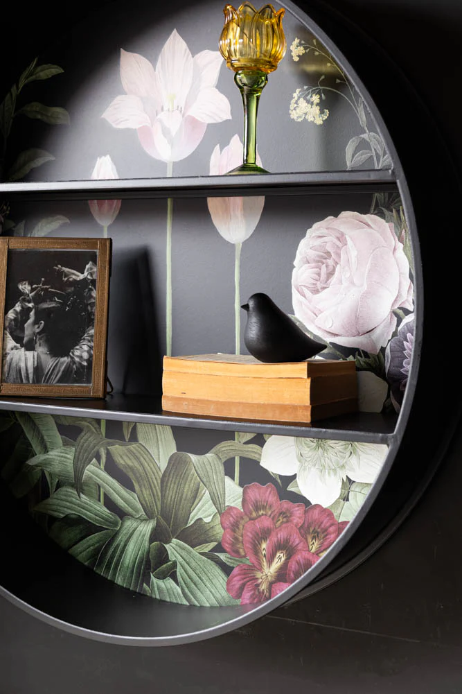 Floral & Black Metal Display Shelves - Image 3