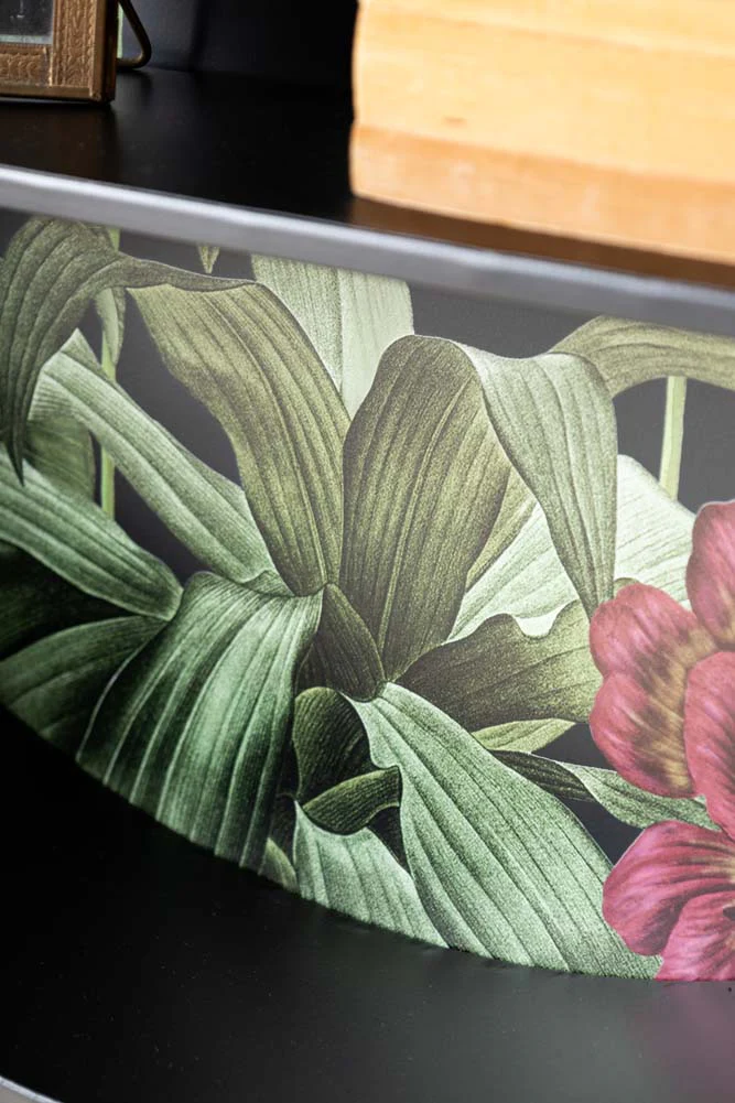 Floral & Black Metal Display Shelves - Image 4