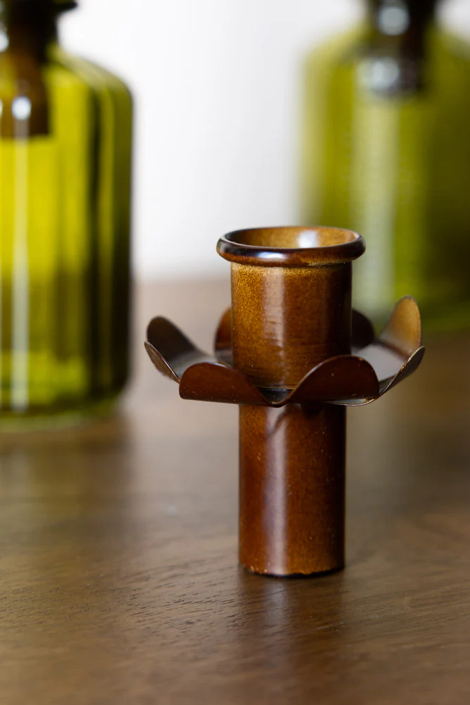 Decorative Flower Bottle Candlestick Holder - Image 2