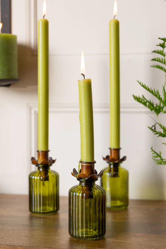 Decorative Flower Bottle Candlestick Holder - Image 3