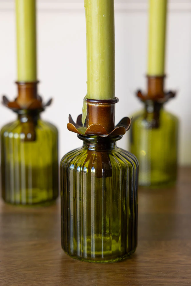 Decorative Flower Bottle Candlestick Holder - Image 4