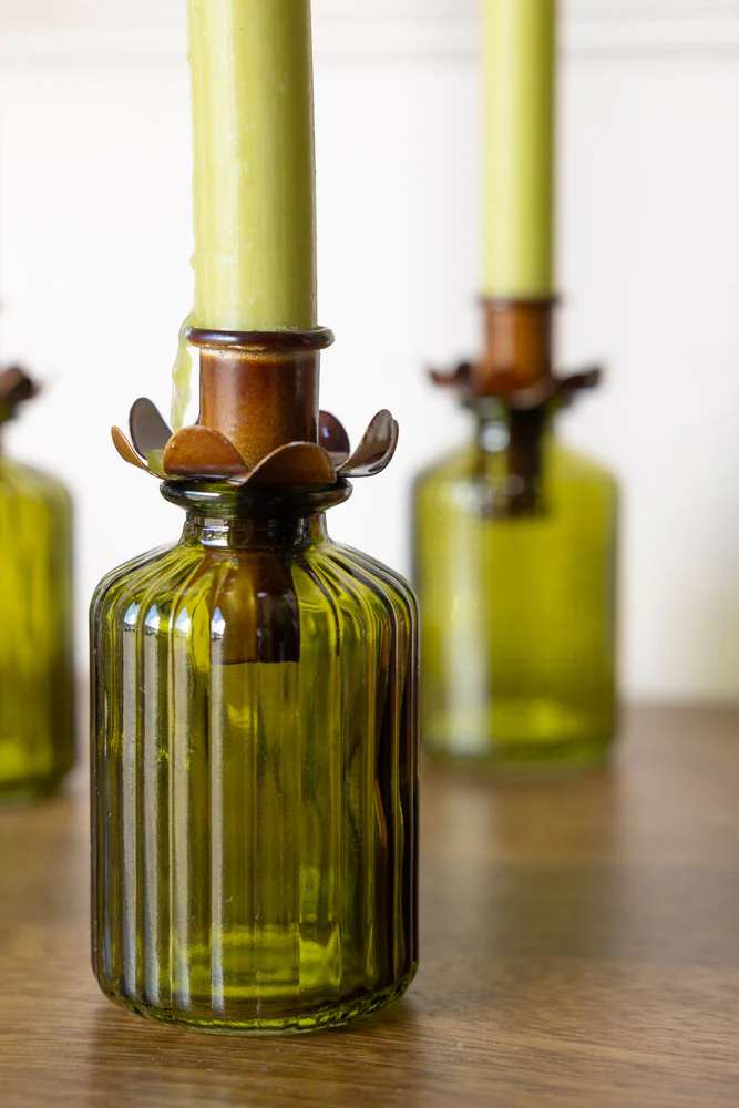 Decorative Flower Bottle Candlestick Holder - Image 5