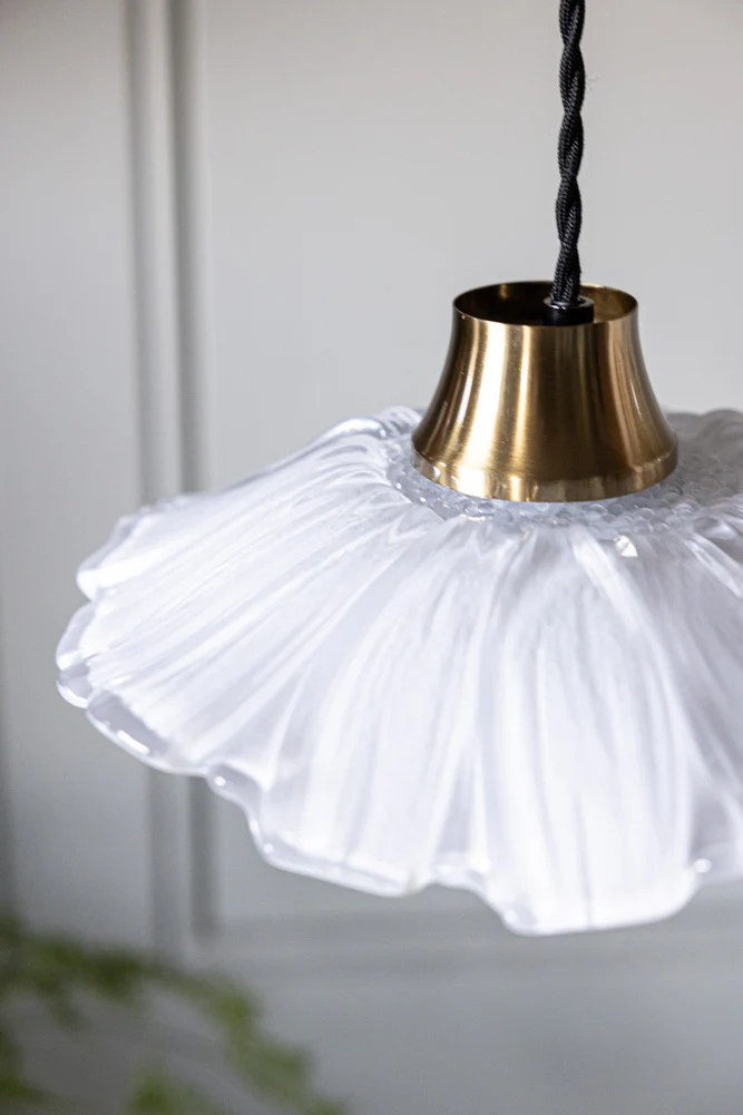 Frosted Flower Daisy Glass Easyfit Ceiling Light Shade - Image 4