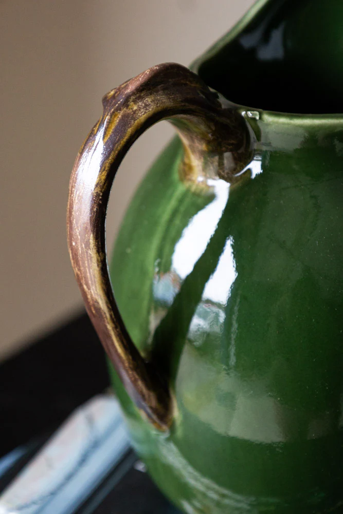 Glazed Jug in Olive Green - Image 2