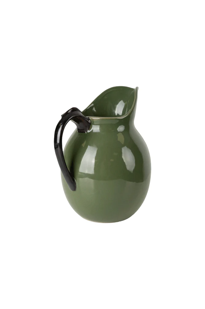 Glazed Jug in Olive Green - Image 7