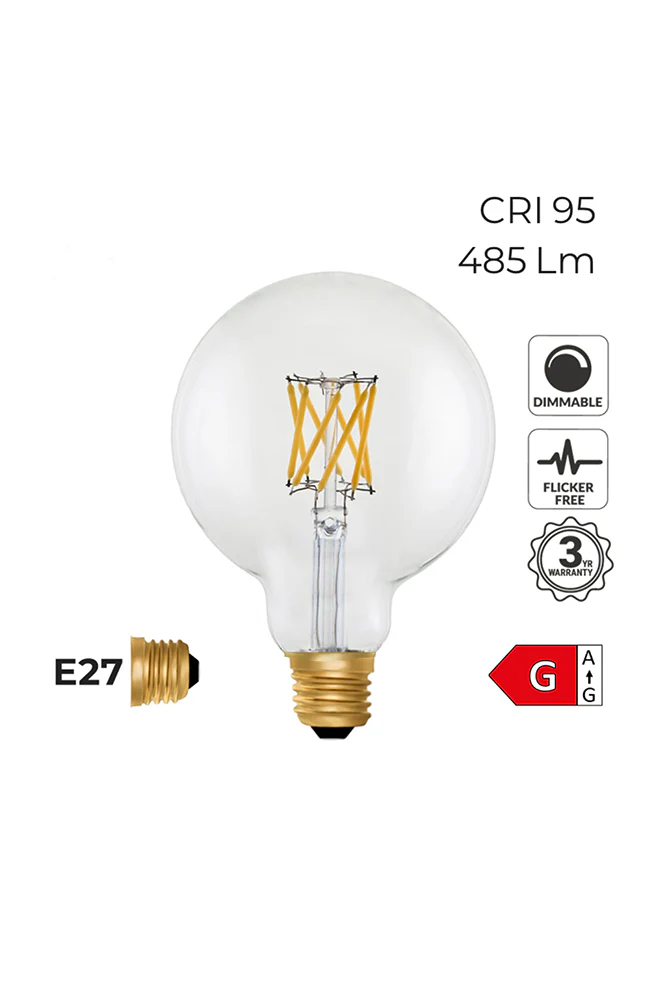 Globe E27 6W Clear LED Light Bulb - Image 4