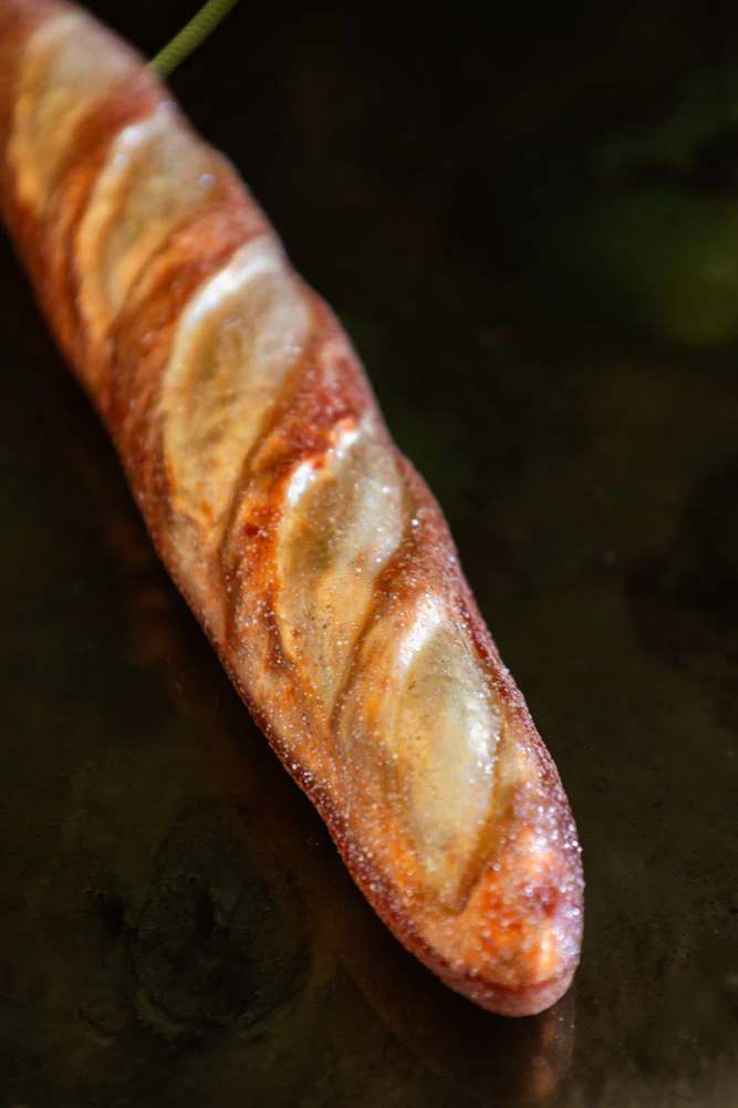 Gold Baguette Glass Christmas Tree Decoration - Image 3