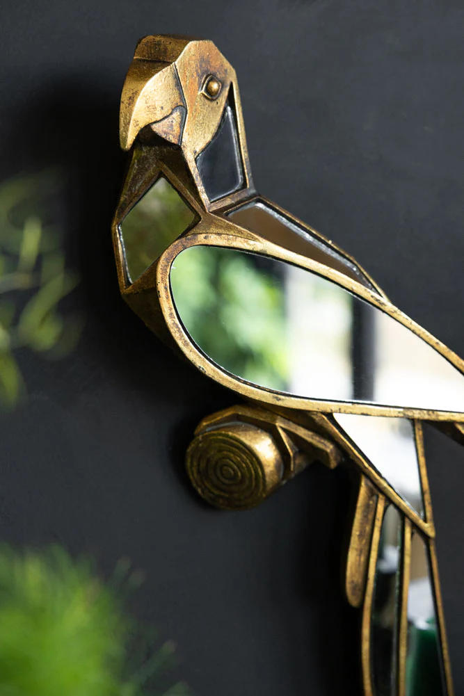 Gold Bird Decorative Wall Mirror - Image 2