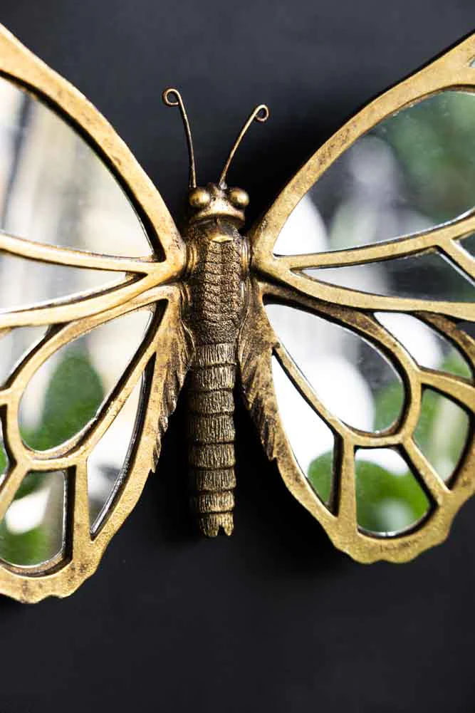 Gold Butterfly Decorative Wall Mirror - Image 3