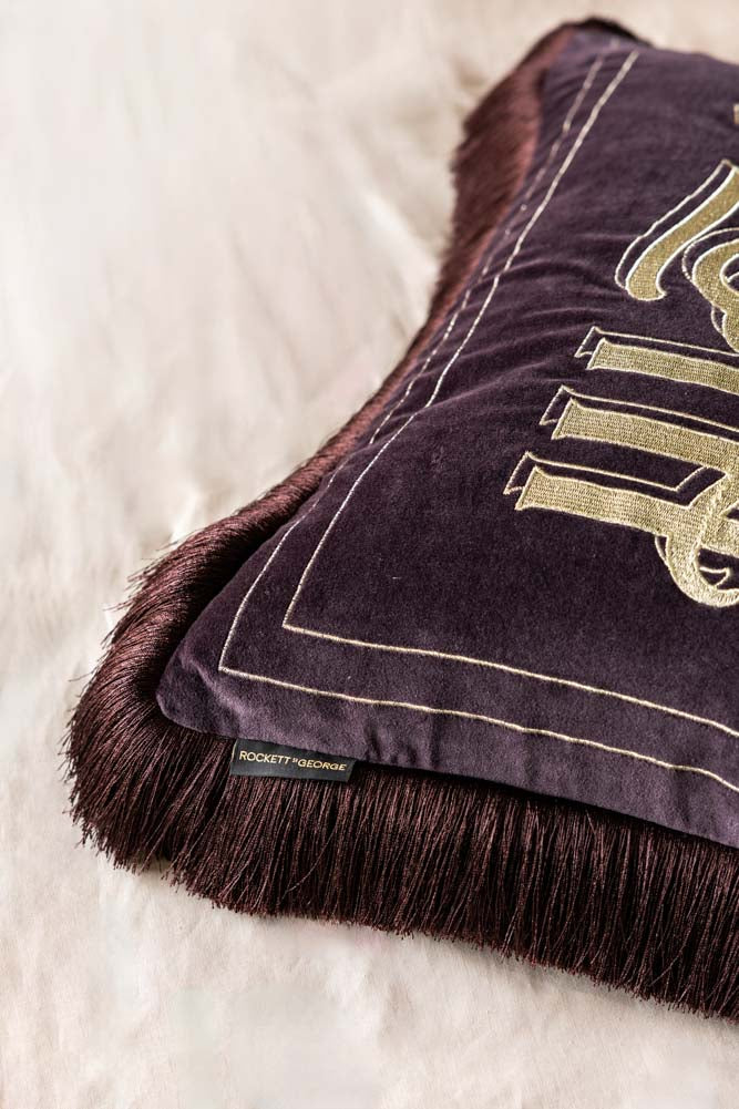 Gold Embroidered Fuck Yeah Cushion - Image 3