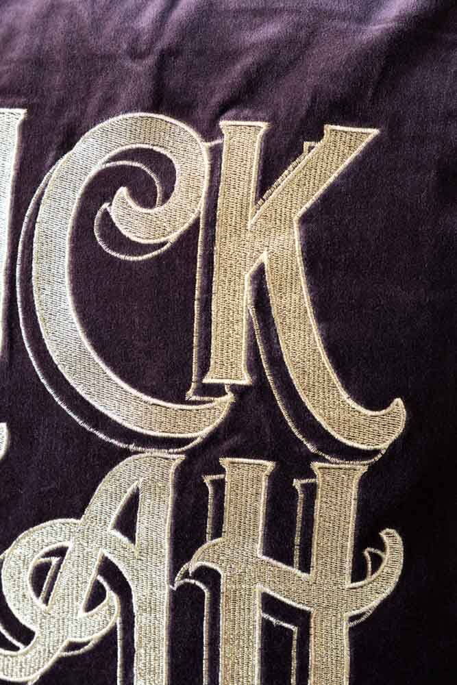 Gold Embroidered Fuck Yeah Cushion - Image 7