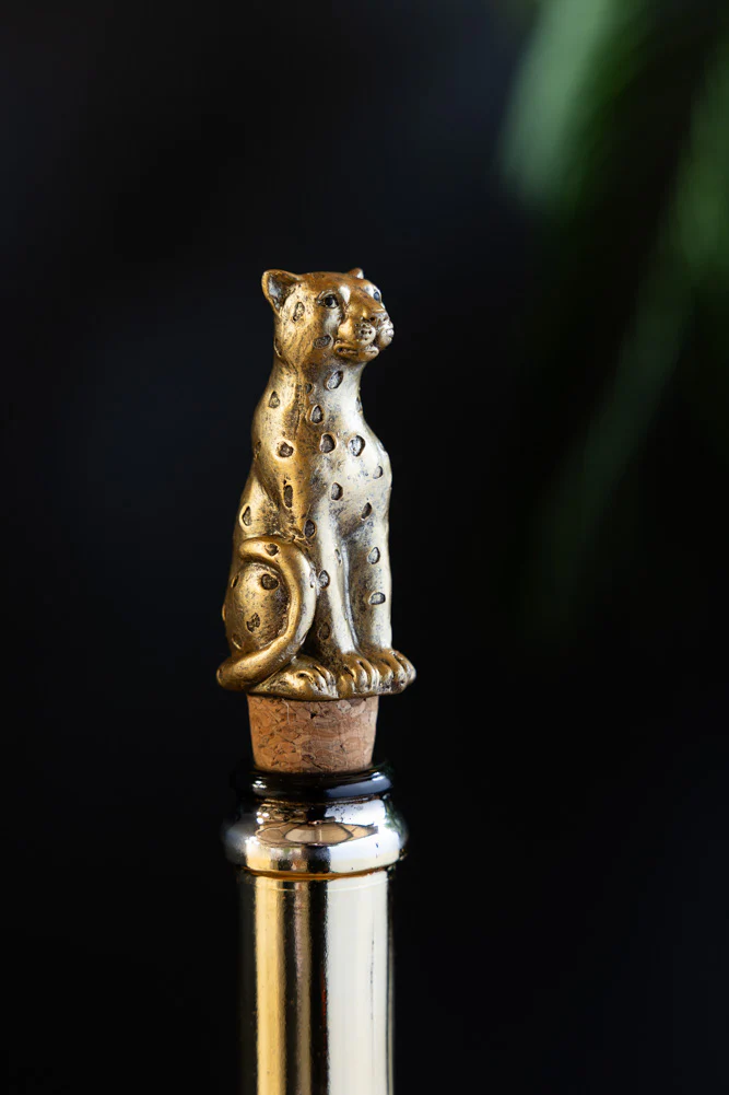 Gold Leopard Bottle Stopper - Image 5