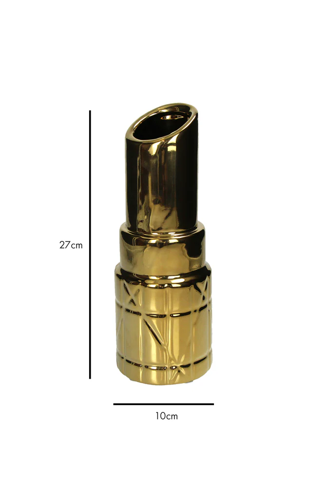 Gold Lipstick Vase - Image 7
