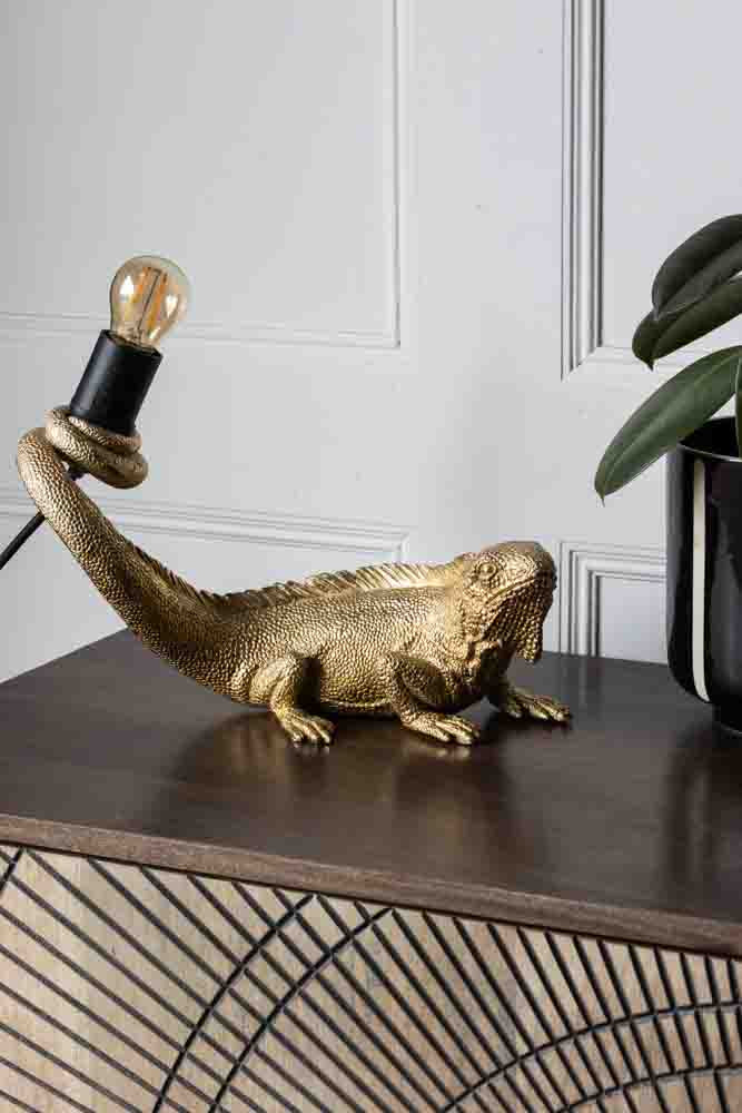 Gold Lizard Table/Wall Light - Image 3