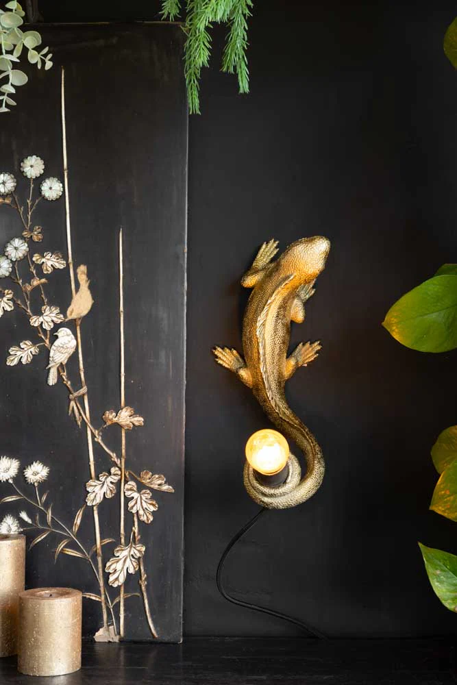 Gold Lizard Table/Wall Light - Image 5