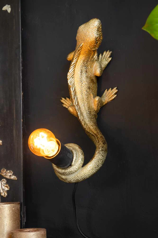 Gold Lizard Table/Wall Light - Image 7