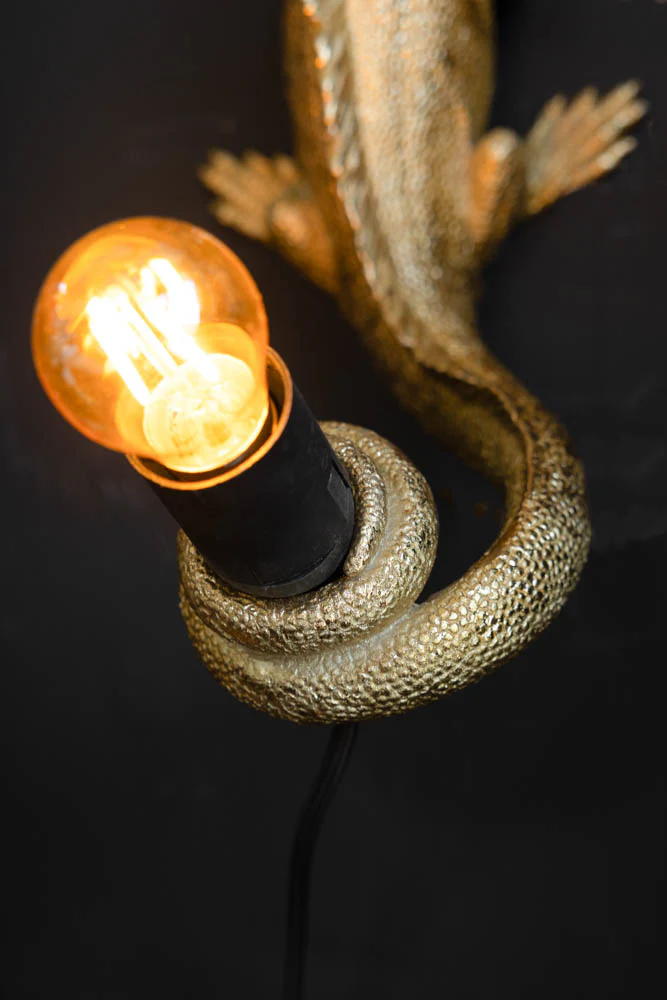 Gold Lizard Table/Wall Light - Image 8