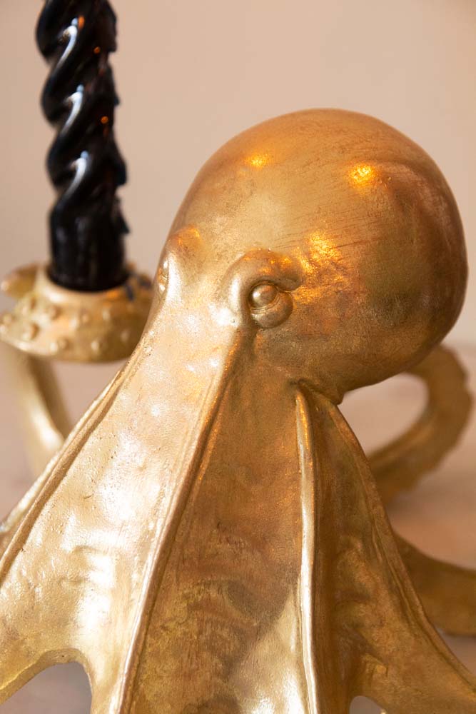 Gold Octopus Candlestick Holder - Image 3