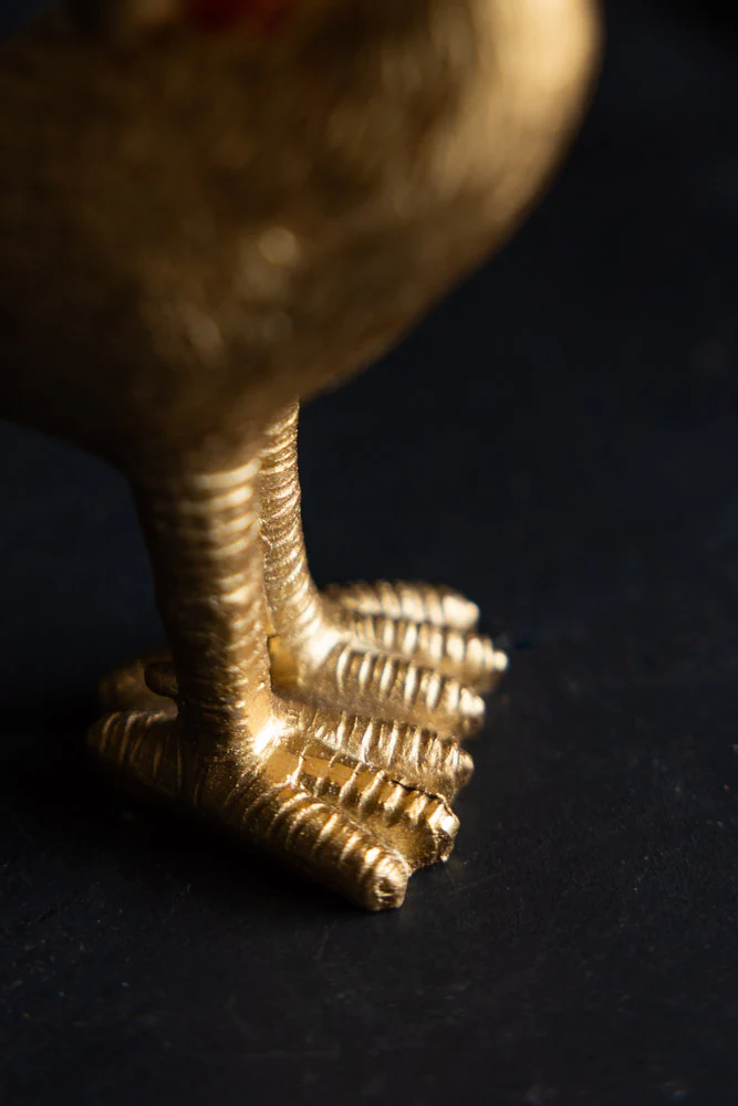 Gold Peacock Standing Candlestick Holder - Image 5