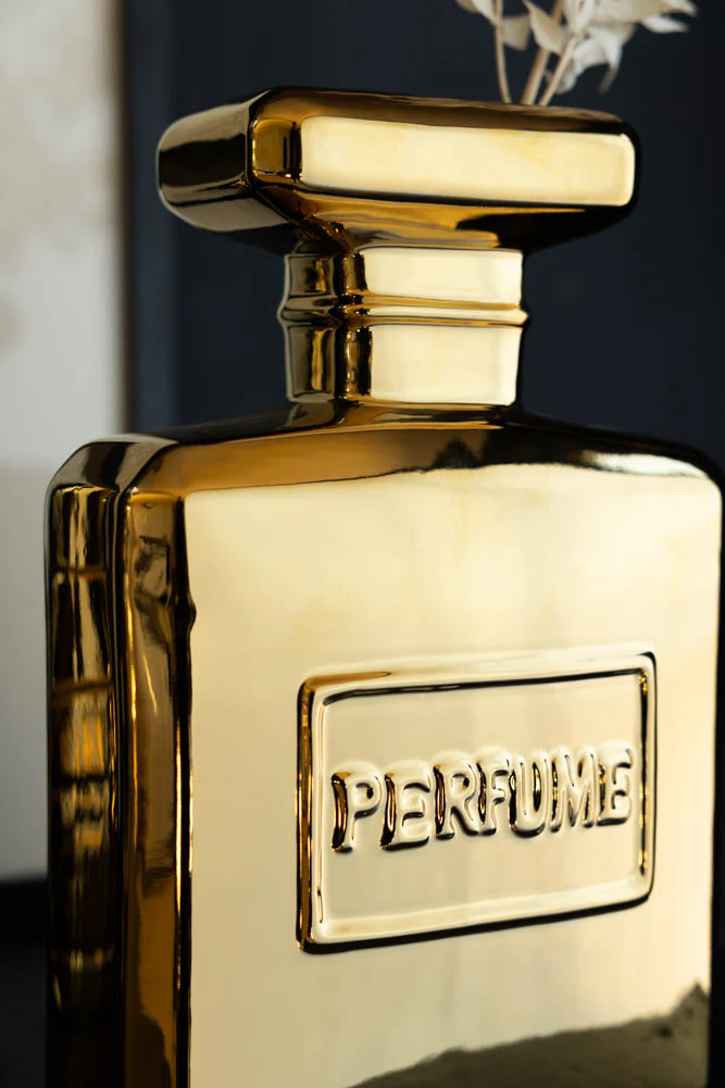 Gold Perfume Bottle Vase - Image 2