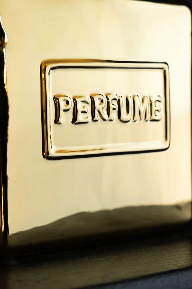 Gold Perfume Bottle Vase - Image 5