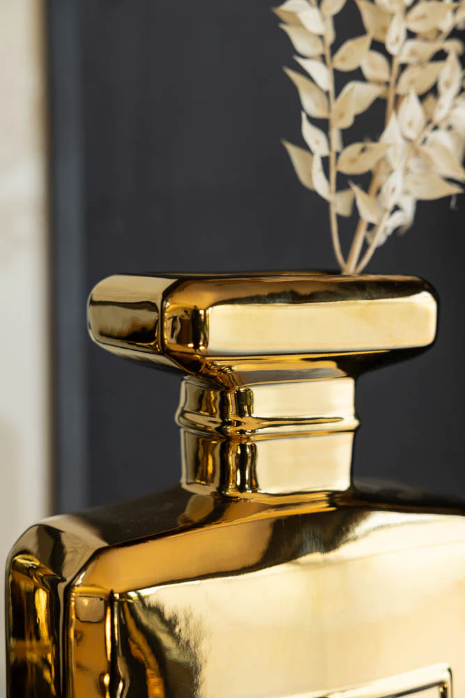 Gold Perfume Bottle Vase - Image 6
