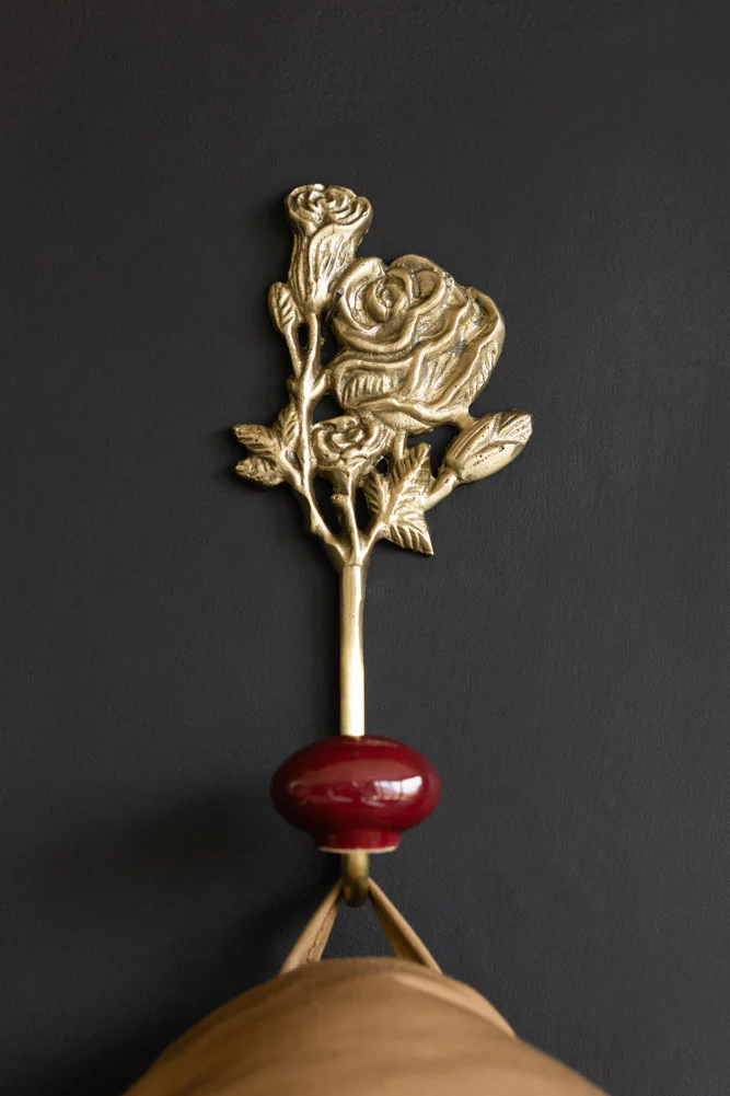 Gold Roses Decorative Wall Hook - Image 3