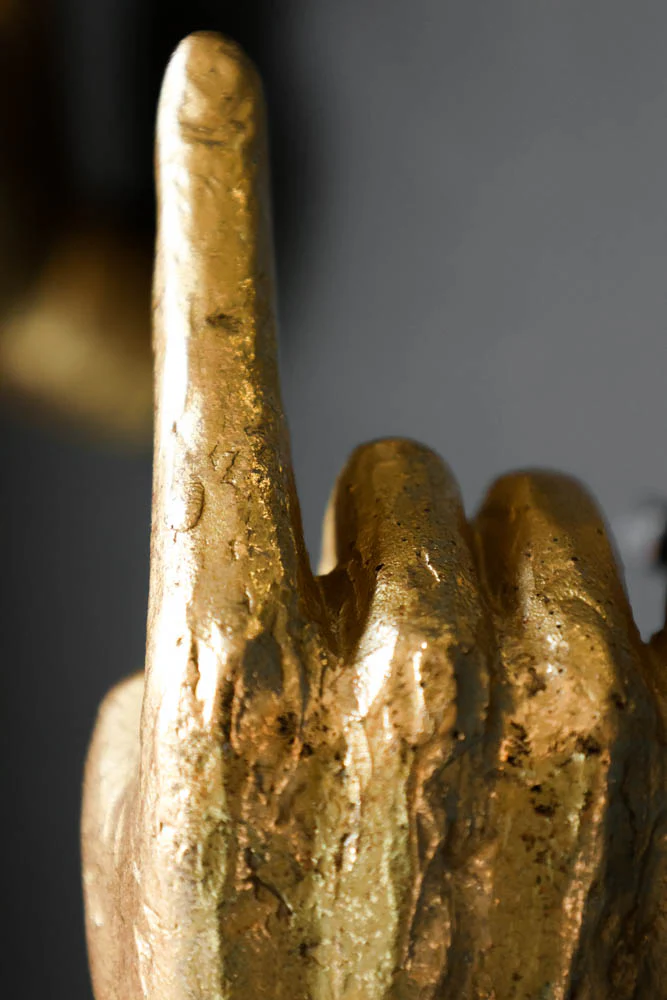 Gold Set of 4 Rock On Wall Hands - Image 7