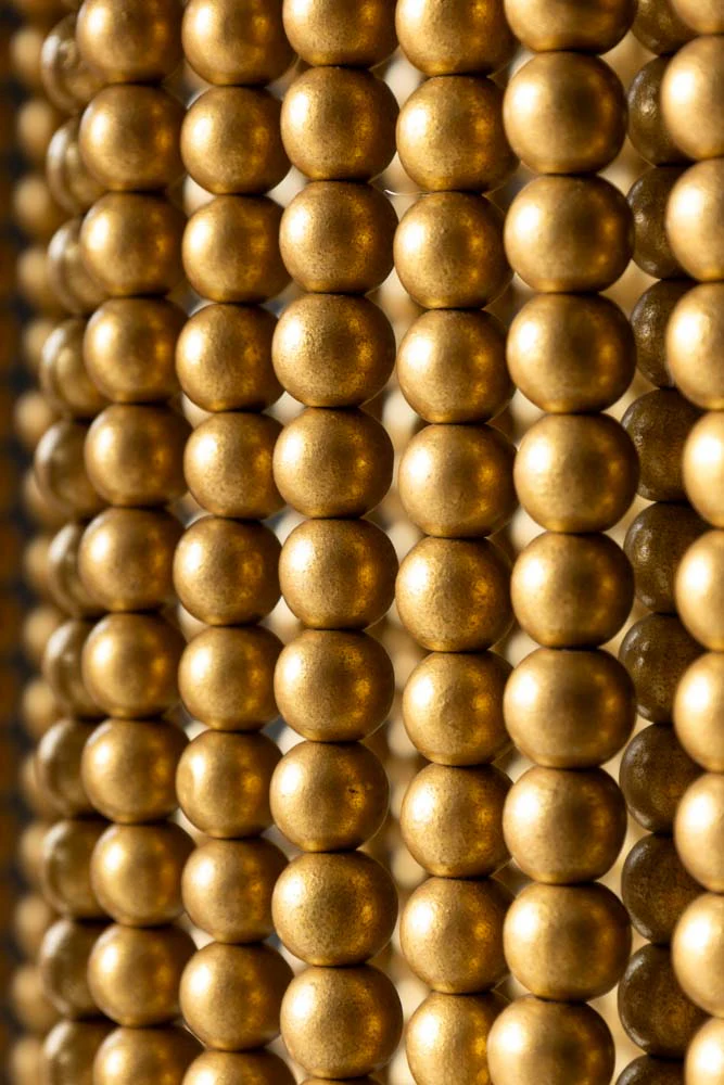 Gold Star Shaped Beaded Statement Chandelier Light - Image 6