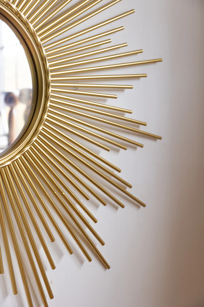 Gold Starburst Framed Decorative Mirror - Image 4