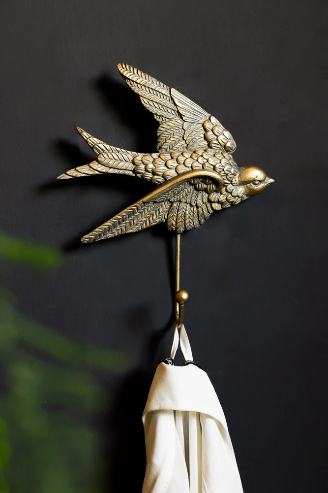 Gold Swallow Coat Hook - Image 3