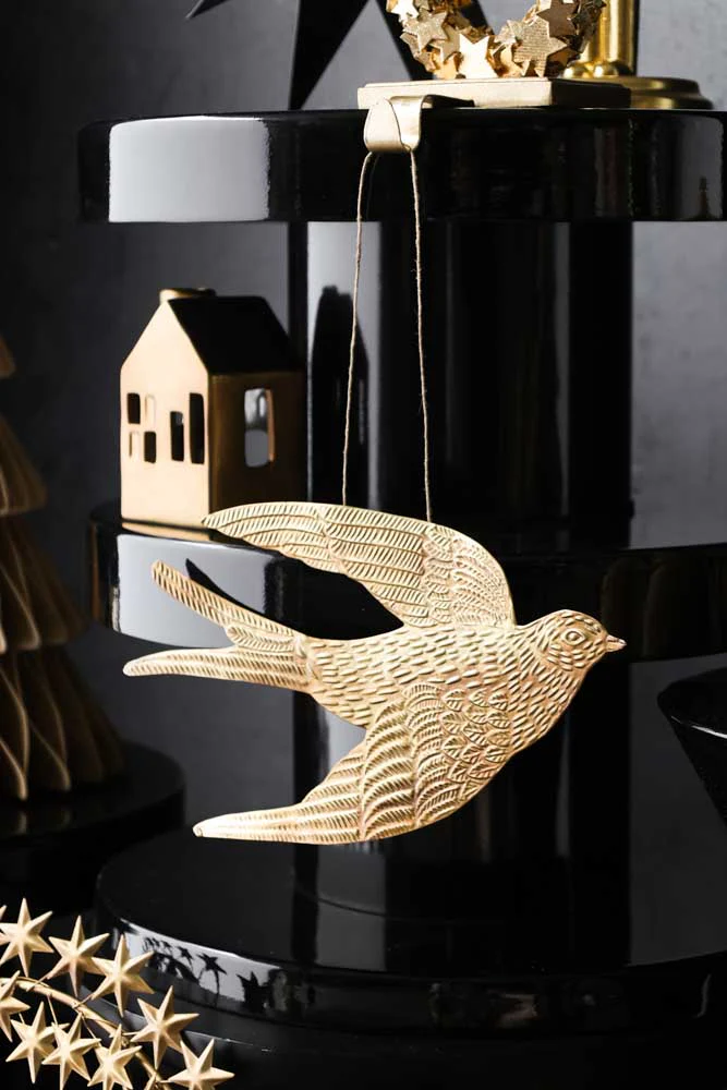 Gold Swallow Hanging Ornament - Image 6