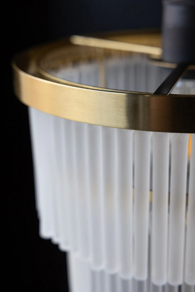Gold Tiered Glass Easyfit Ceiling Light Shade - Image 10