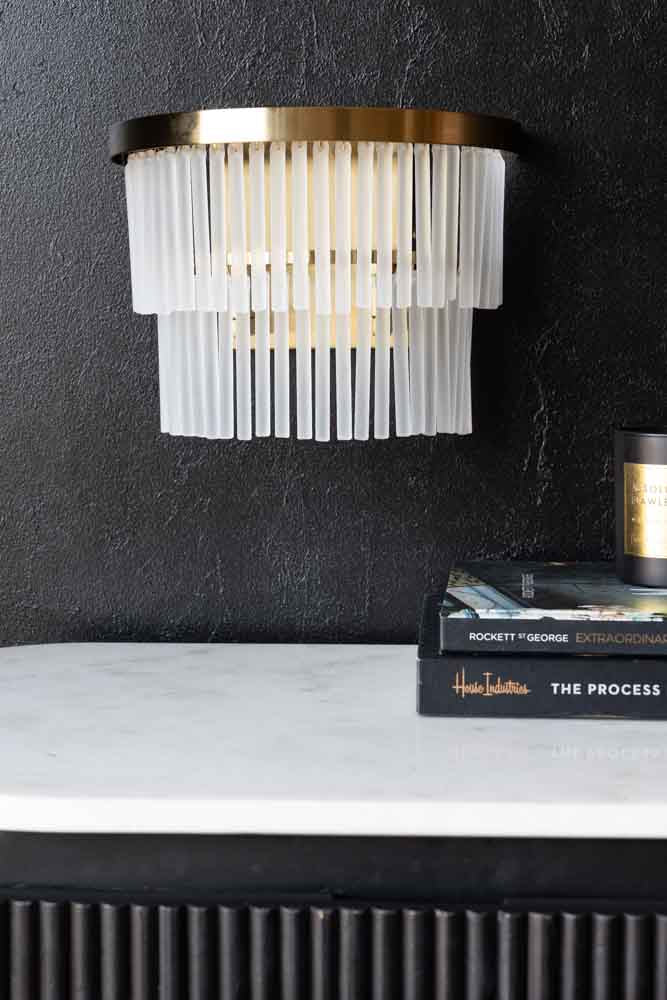 Gold Tiered Glass Wall Light - Image 2