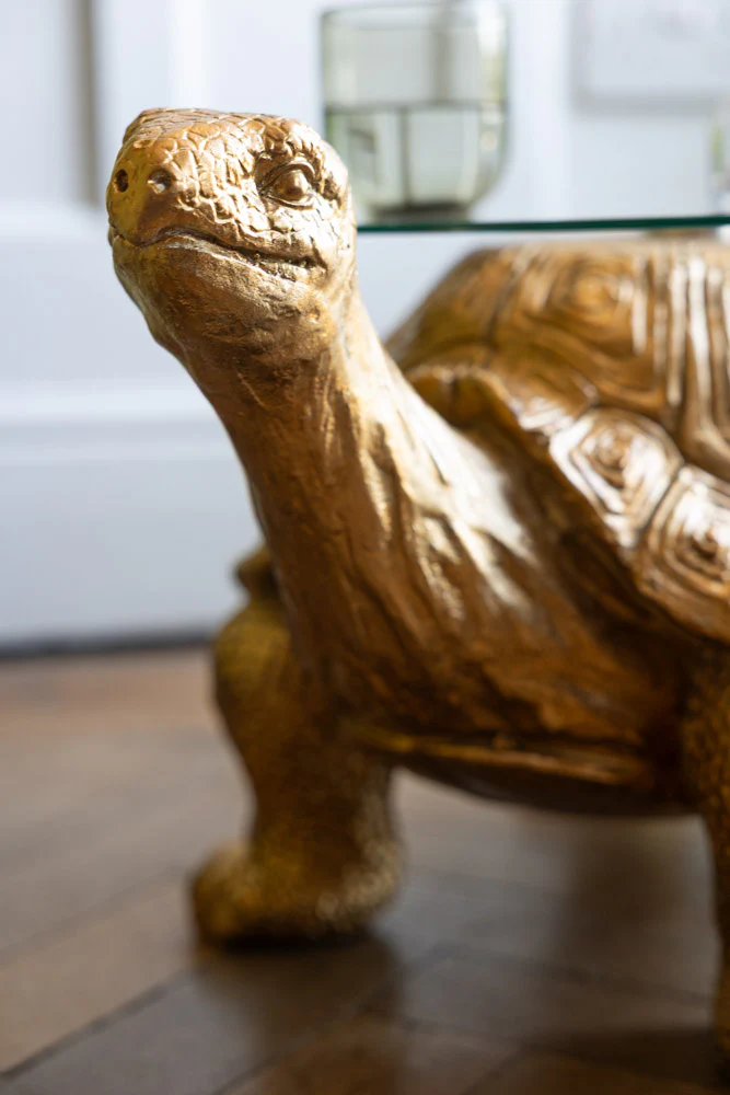 Gold Tortoise Side Table - Image 4