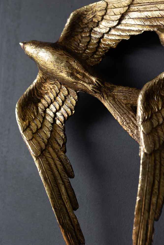 Golden Swallows Bird Wall Hanging - Image 6