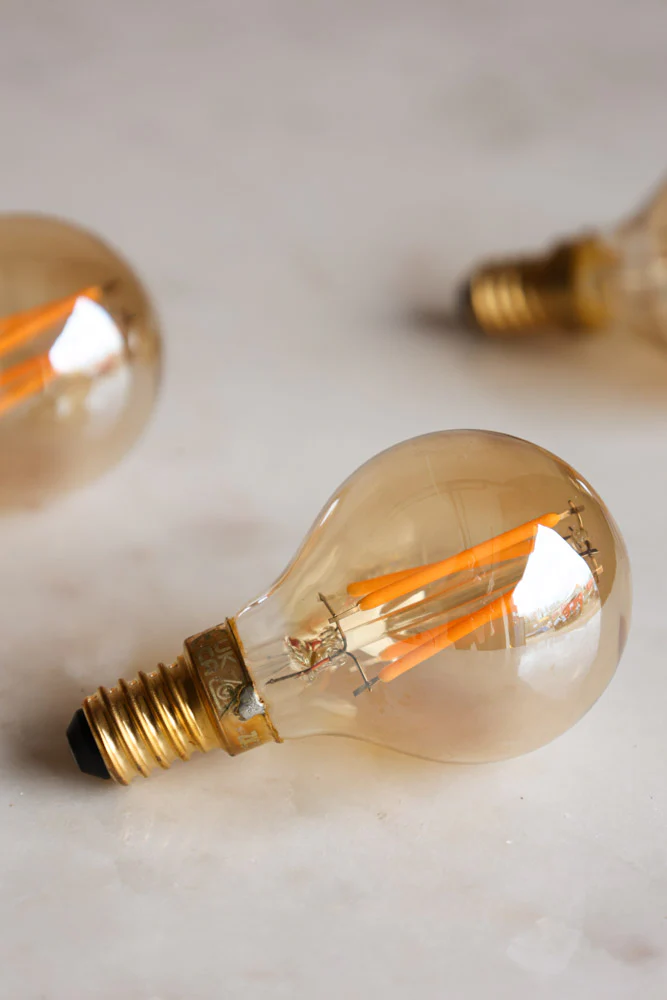 Golf Ball E14 4W Amber LED Light Bulb