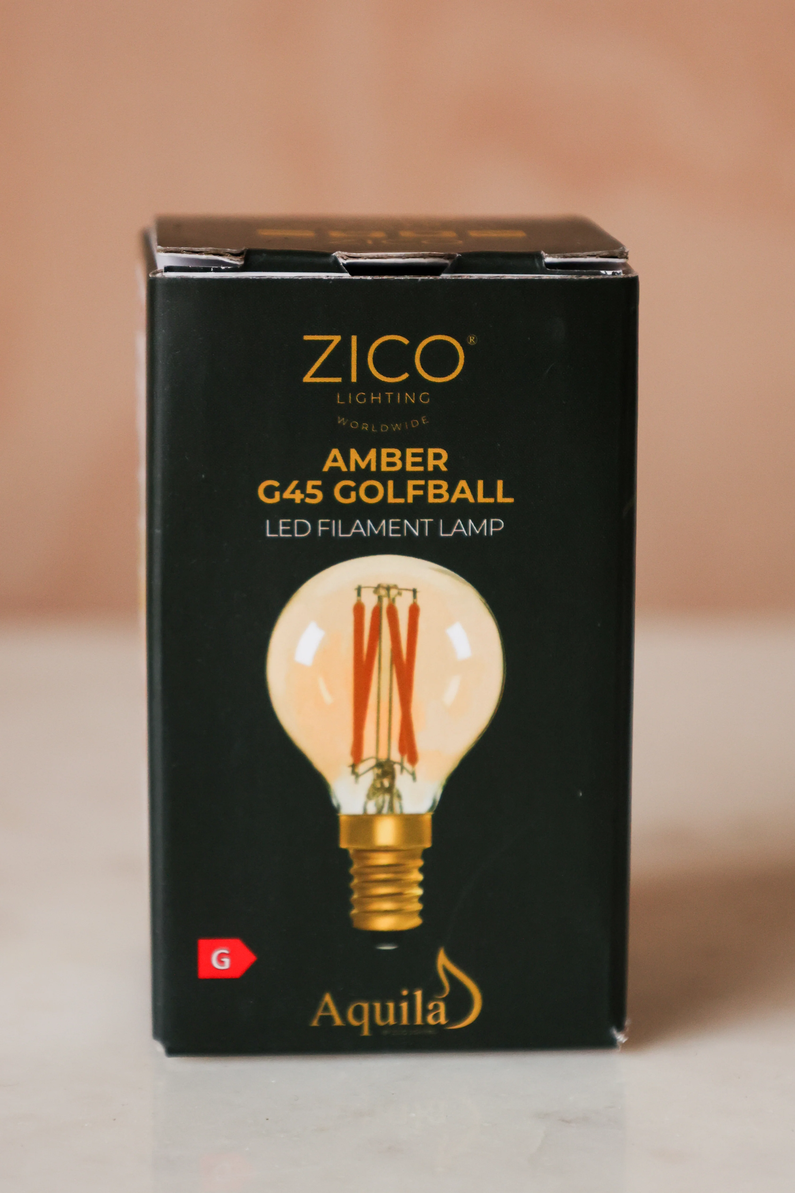 Golf Ball E14 4W Amber LED Light Bulb - Image 2