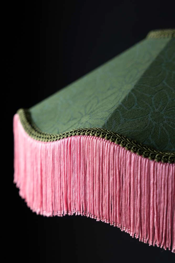 Green & Pink Tassel Ceiling Light Shade - Image 2