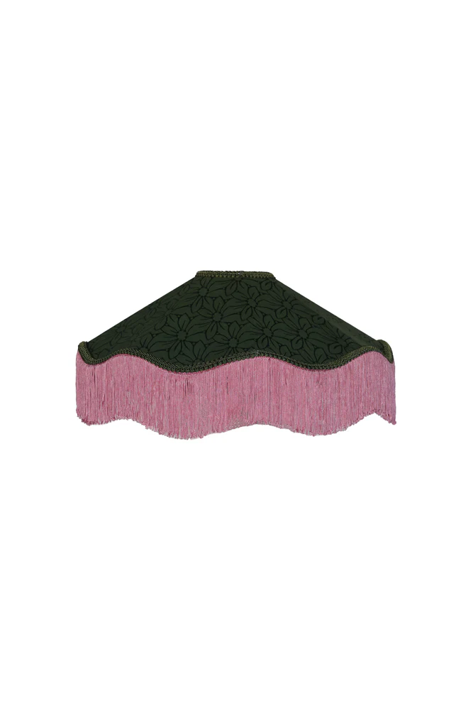 Green & Pink Tassel Ceiling Light Shade - Image 9