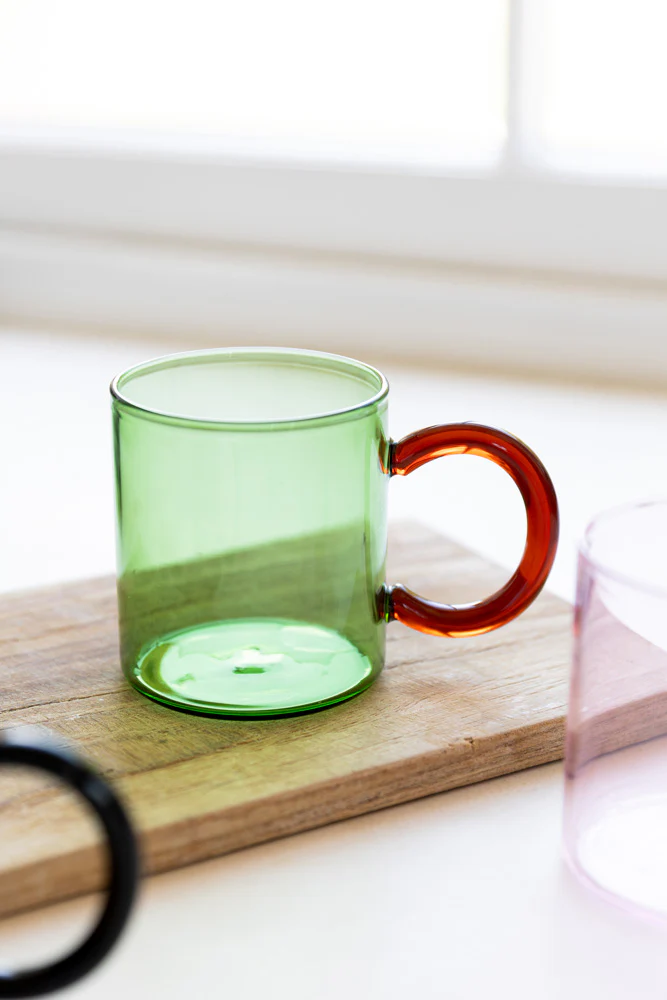 Green & Red Glass Mug - Image 4