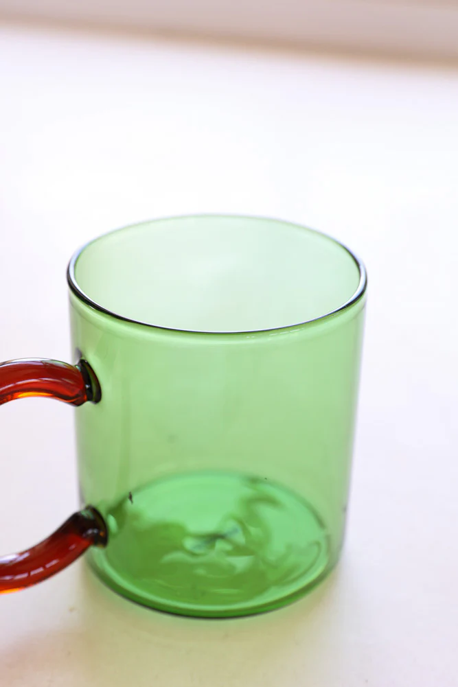 Green & Red Glass Mug - Image 5