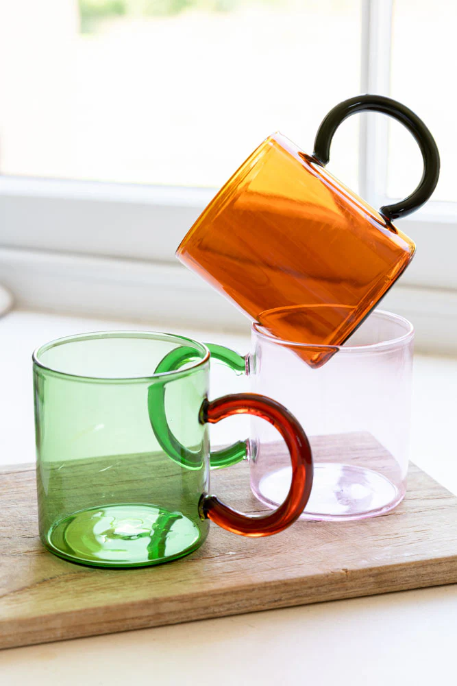 Green & Red Glass Mug - Image 6