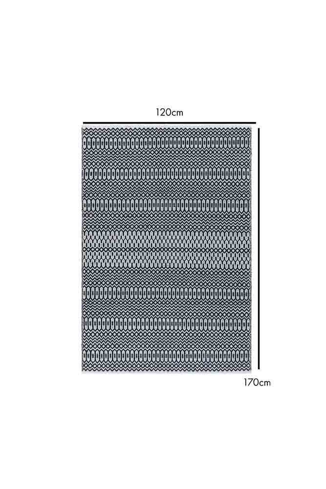 Halsey Monochrome Geometric Rug - 3 Sizes Available - Image 6
