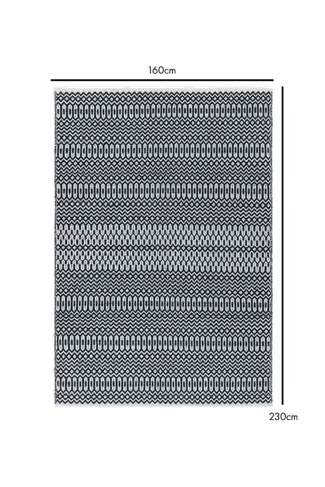 Halsey Monochrome Geometric Rug - 3 Sizes Available - Image 7