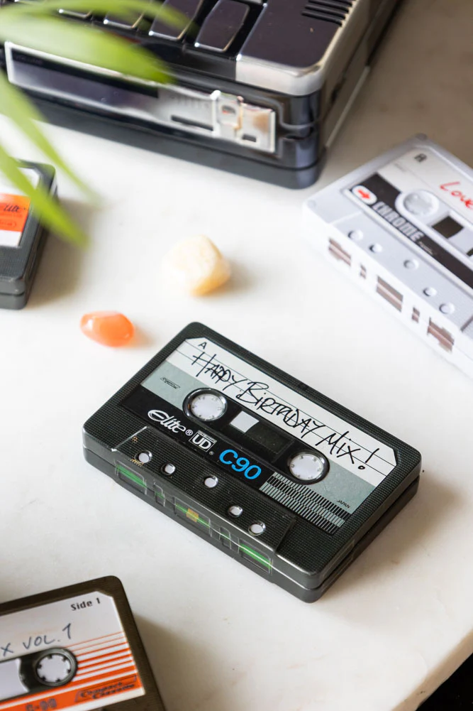 Happy Birthday Cassette Tape Storage Tin - Image 2