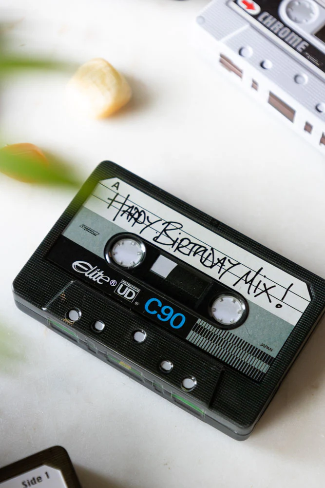 Happy Birthday Cassette Tape Storage Tin - Image 5