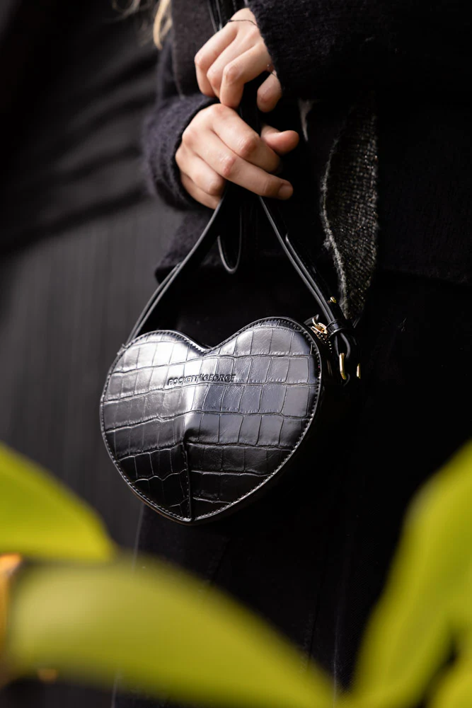 Heart Shaped Croc-Effect Cross Body Bag - Image 5
