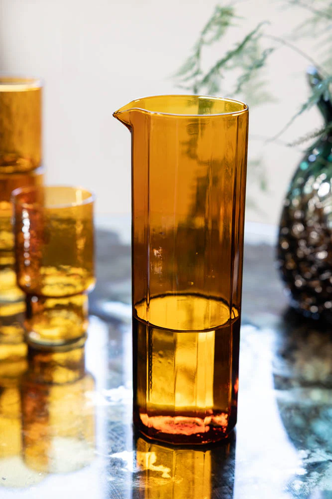 HKLIVING Amber Tall Glass Carafe