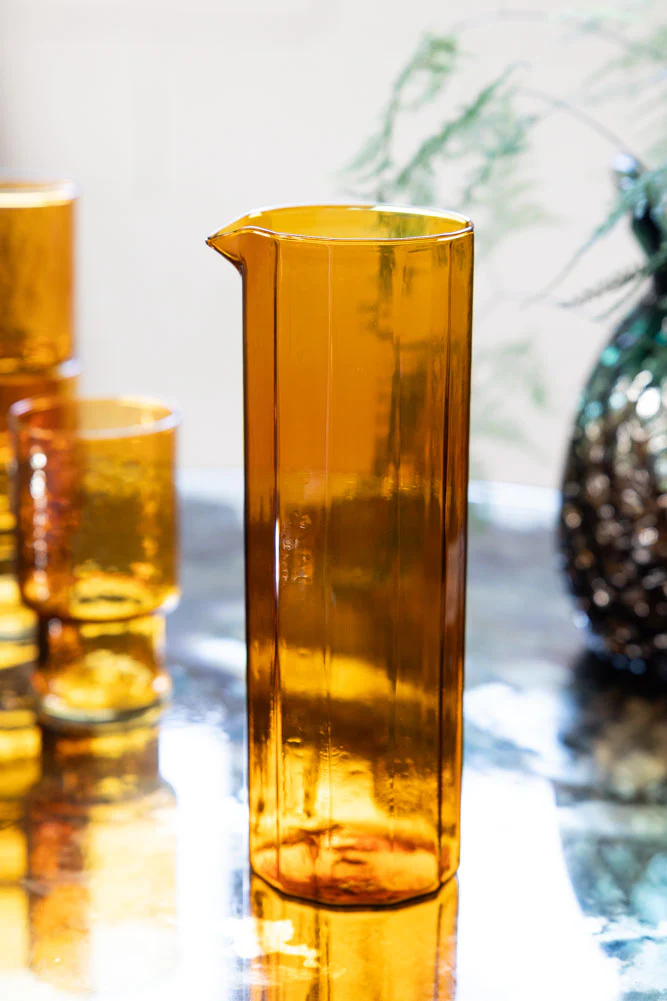 HKLIVING Amber Tall Glass Carafe - Image 4